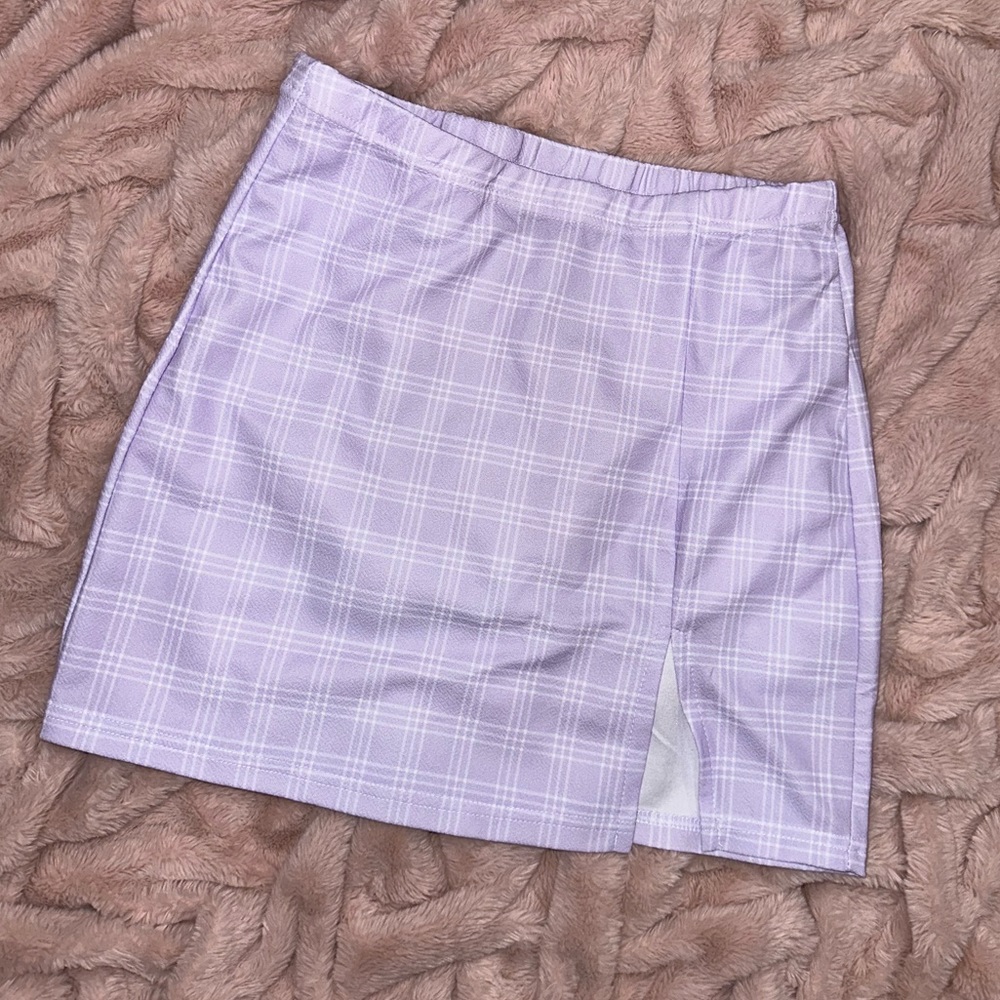 Purple Plaid Skirt